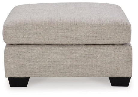 Mahoney Oversized Pebble Chenille Accent Ottoman side profile