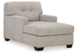 Mahoney Pebble Chenille Chaise Lounge - side view