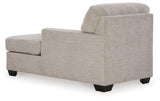 Mahoney Pebble Chenille Chaise Lounge - rear view