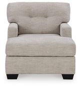 Mahoney Pebble Chenille Chaise Lounge - head-on view