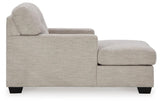 Mahoney Pebble Chenille Chaise Lounge - side profile
