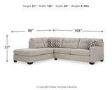 Mahoney Pebble 2-Piece Sectional with Ottoman - image 7