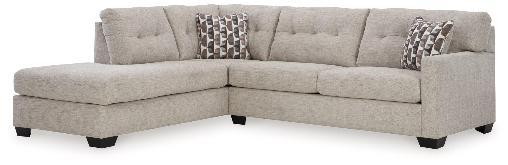 Mahoney Pebble 2-Piece Sleeper Sectional with Chaise, side view