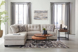 Close-up detail of upholstery on Mahoney Pebble 2-Piece Sectional with Chaise
