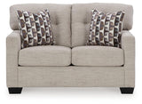 Mahoney Pebble Chenille Loveseat head on front view