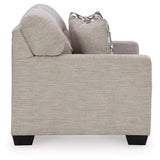 Mahoney Pebble Chenille Loveseat side profile