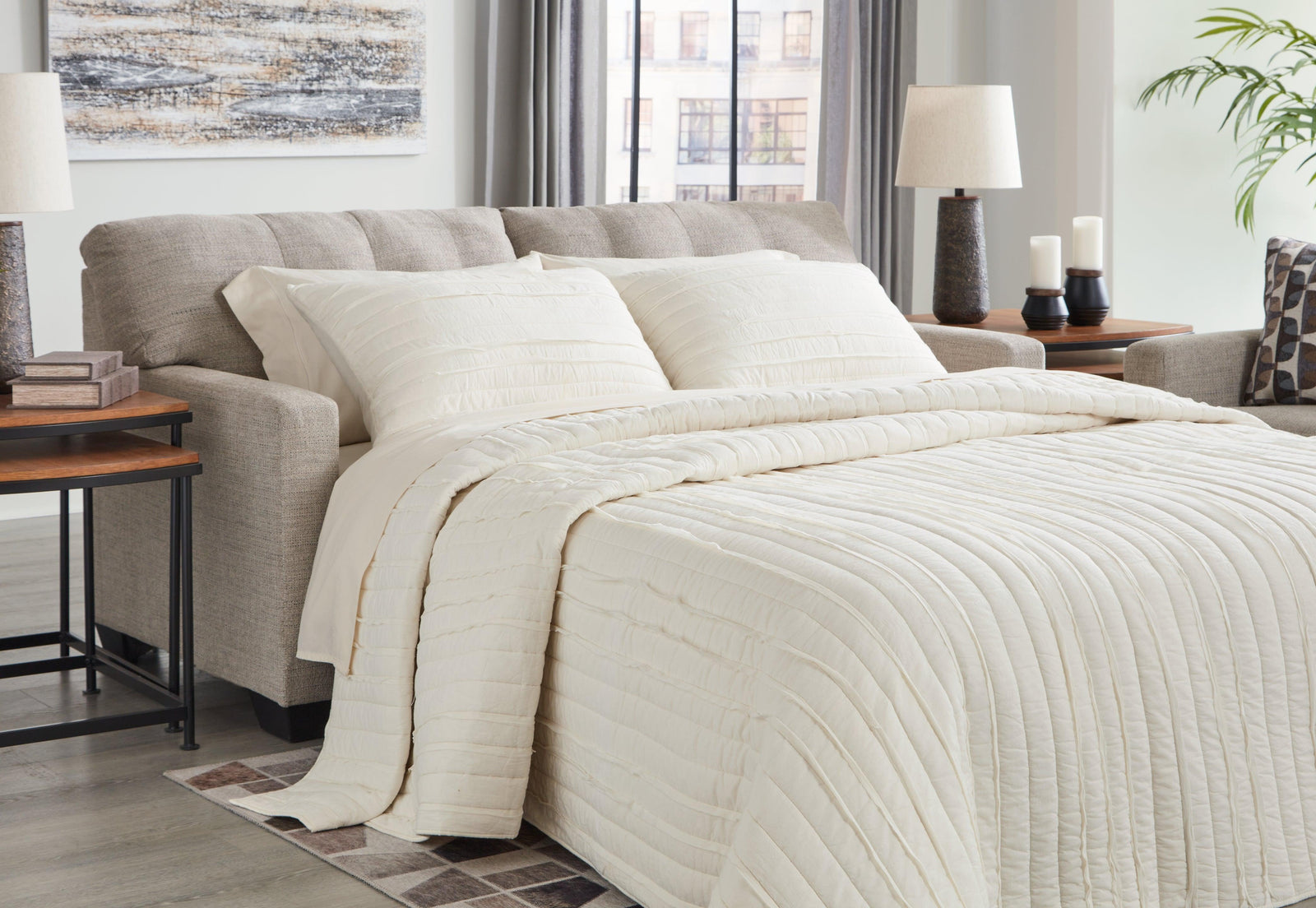Mahoney Pebble Full Sofa Sleeper - Ella Furniture