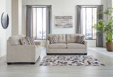 Mahoney Pebble Sofa and Loveseat set side view