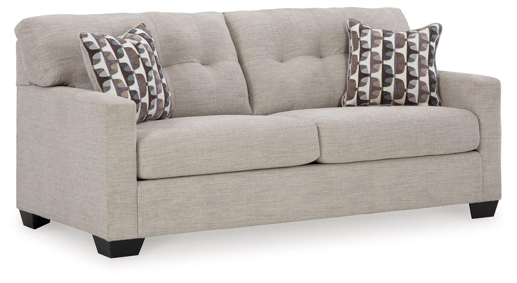 Side view of Mahoney Pebble Chenille Sofa