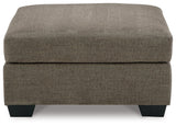main view of Mahoney Chocolate 2-Piece Sectional with Ottoman sectional sofa