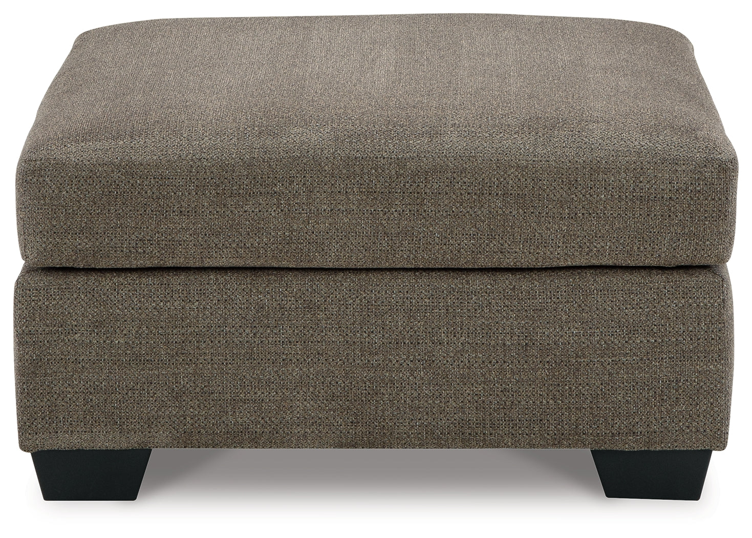 side view of Mahoney Chocolate 2-Piece Sectional with Ottoman sectional sofa
