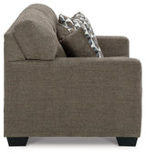 Mahoney Chocolate Chenille Loveseat side view