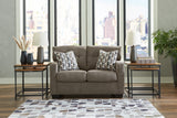 Mahoney Chocolate Sofa and Loveseat front main view