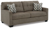 Mahoney Chocolate Full Sofa Sleeper head-on front view