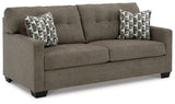 Mahoney Chocolate Sofa and Loveseat angled main view