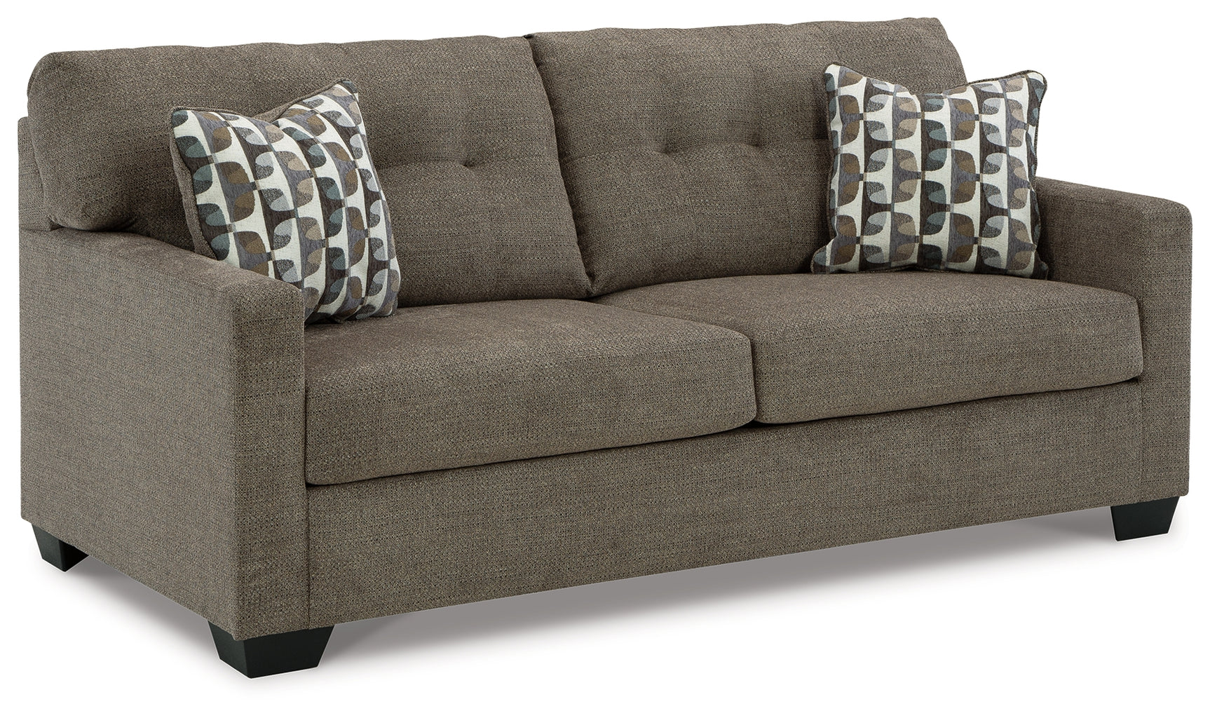 Mahoney Chocolate Sofa and Loveseat angled main view