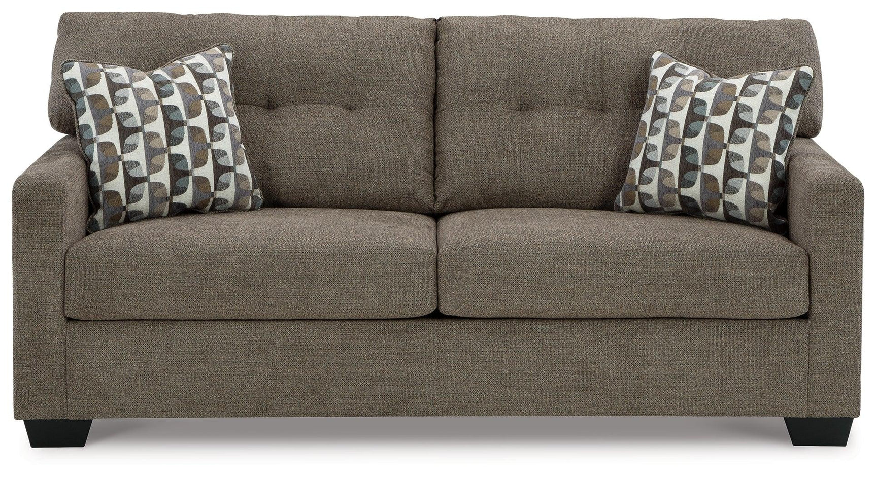 Close-up detail of chenille upholstery on Mahoney Sofa