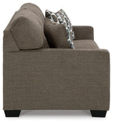 Another front angle of Mahoney Chocolate Chenille Sofa