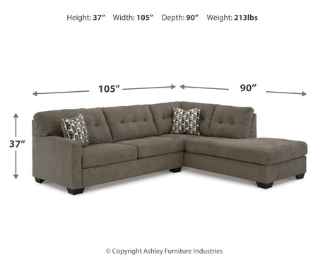 Close-up detail of sectional sofa material