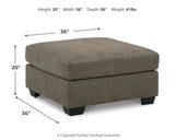 room view of Mahoney Chocolate 2-Piece Sectional with Ottoman sectional sofa