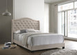 Sonoma Camel Back Full Upholstered Bed beige front angle