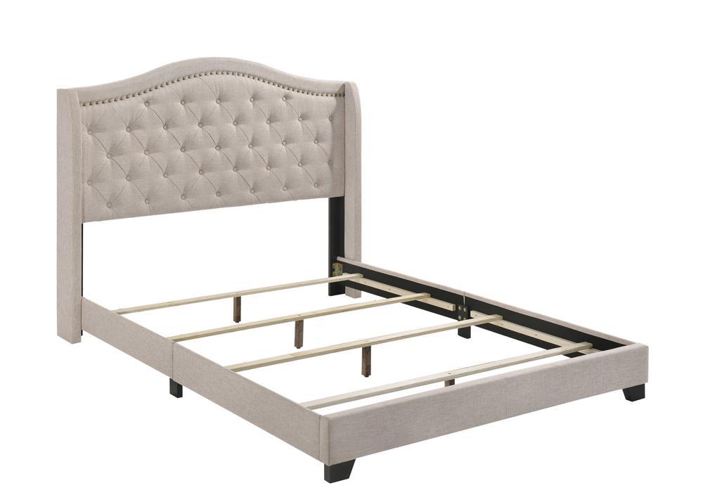 Sonoma Camel Back Full Bed Beige - Ella Furniture