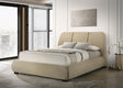 Mokena 46" Upholstered Queen Platform Bed Brown side angle