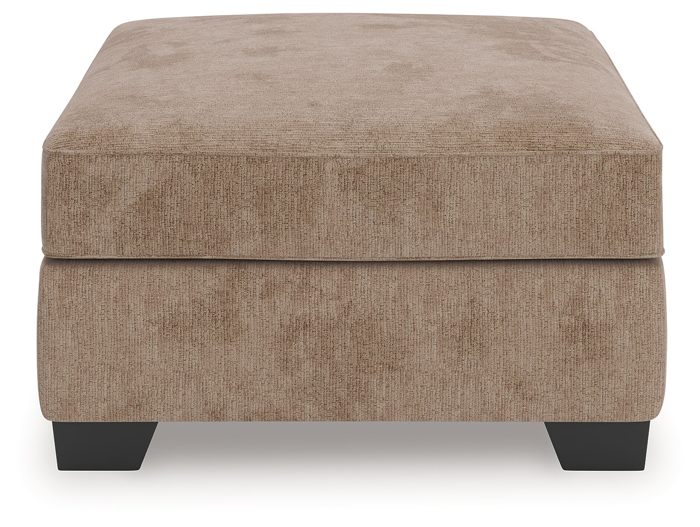 Olten Mocha Chenille Oversized Accent Ottoman head-on view