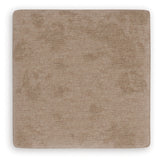 Olten Mocha Chenille Oversized Accent Ottoman top view showing upholstery texture