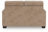 Olten Mocha Chenille Loveseat back view