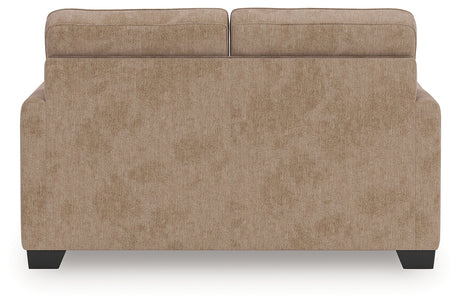 Olten Mocha Chenille Loveseat back view
