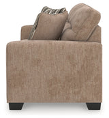 Olten Mocha Chenille Loveseat alternate side angle