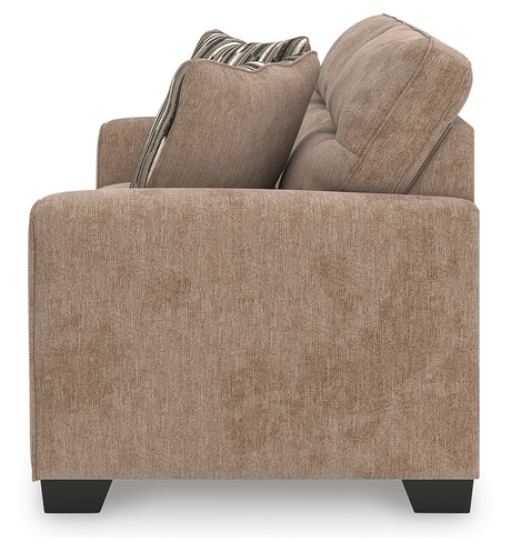 Olten Mocha Chenille Loveseat alternate side angle