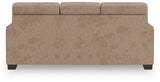 Olten Mocha Chenille Sofa rear side view