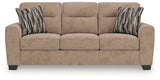 Olten Mocha Chenille Sofa side view