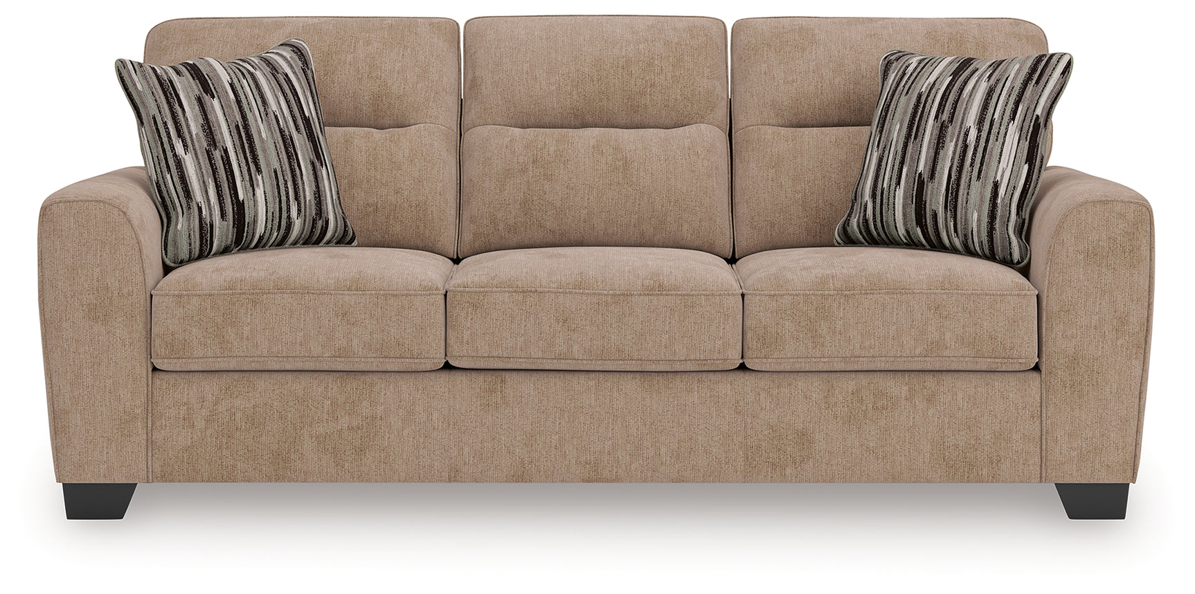 Olten Mocha Chenille Sofa side view