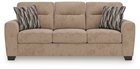 Olten Mocha Chenille Sofa side view