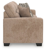 Olten Mocha Chenille Sofa side angled view