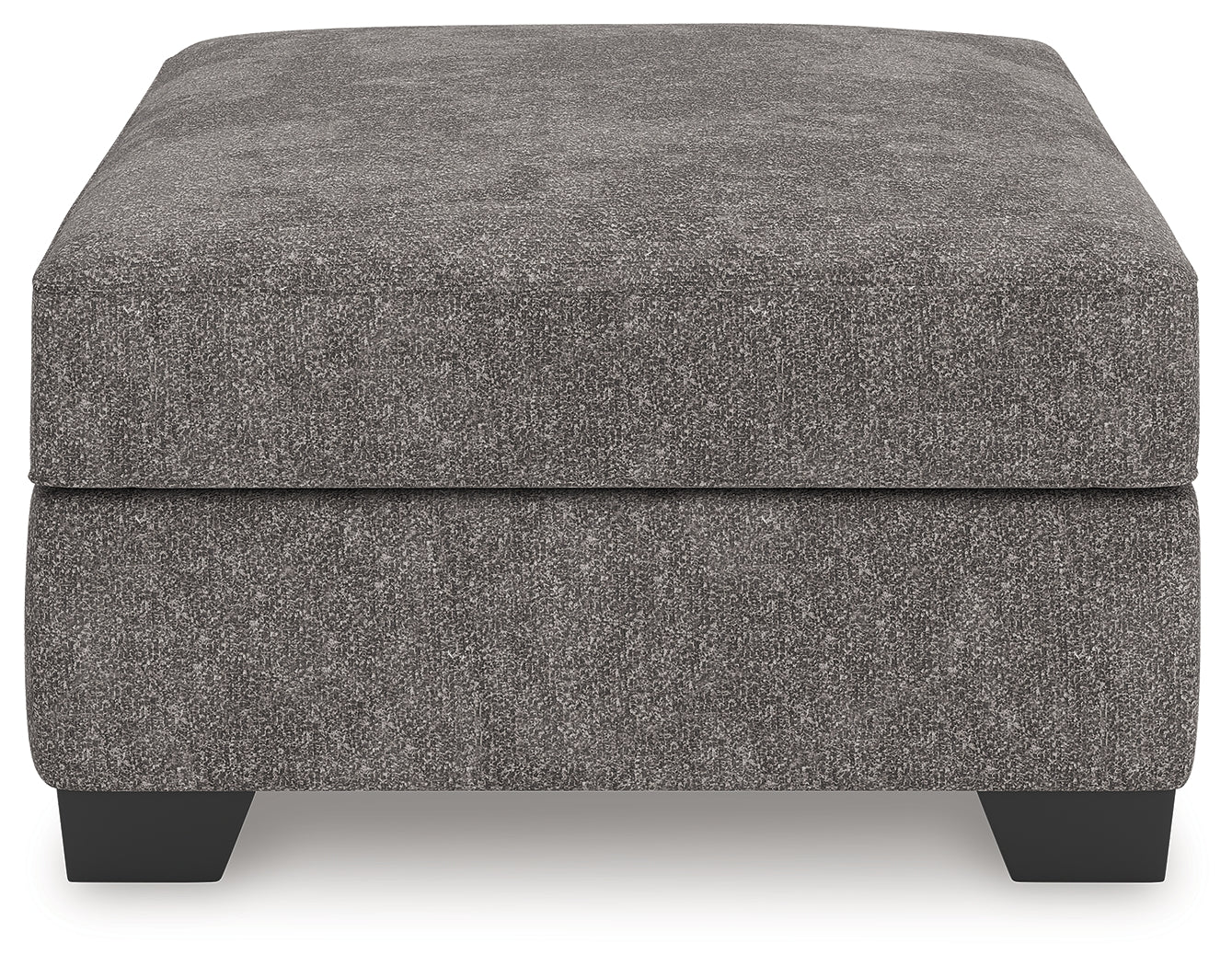 Olten Graphite Chenille Oversized Accent Ottoman top view