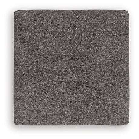Olten Graphite Chenille Oversized Accent Ottoman side view