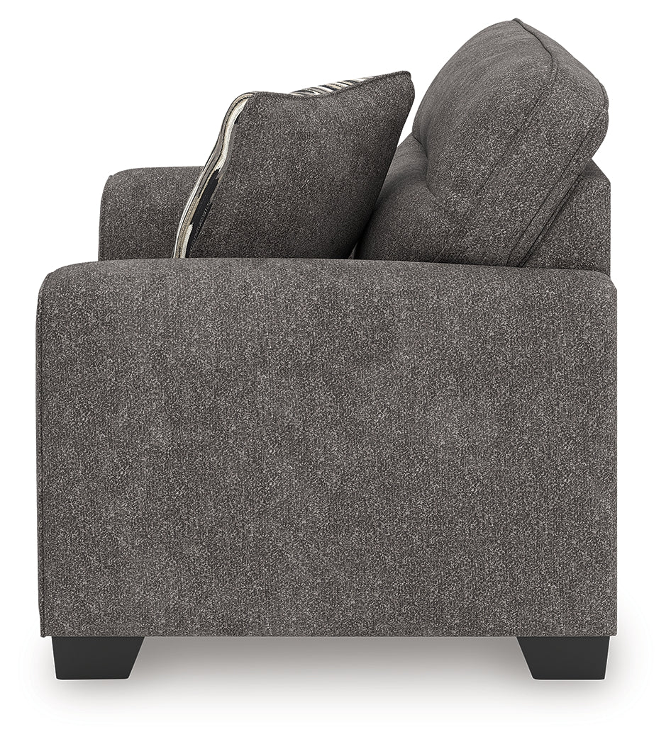 Olten Graphite Oversized Chair angled view