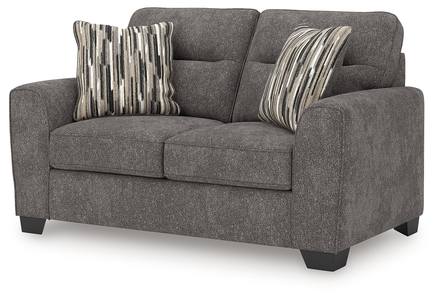 Olten Loveseat angled alternate side showing armrest detail