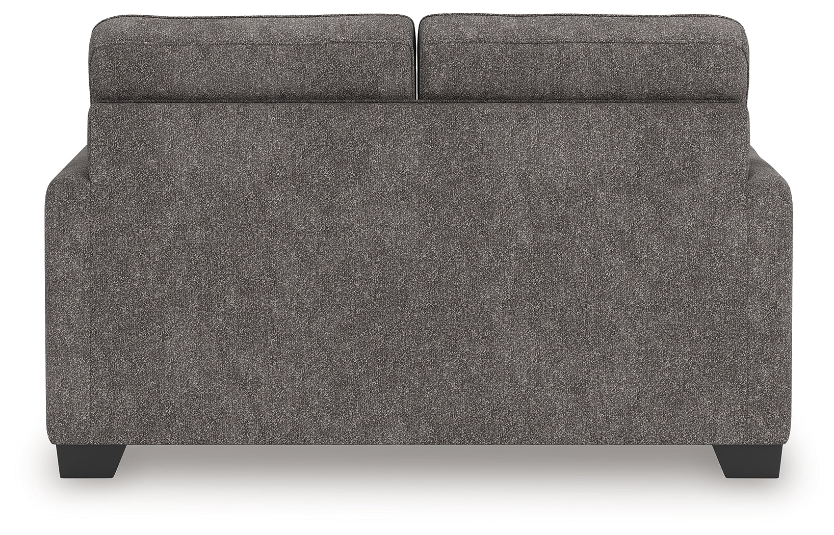 Olten Loveseat back view showing clean upholstery