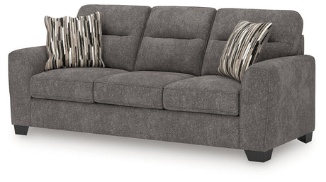 Olten Graphite Chenille Sofa angled main view