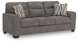 Olten Graphite Chenille Sofa side view