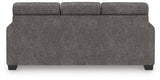 Olten Graphite Chenille Sofa back detail view