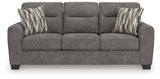 Olten Graphite Chenille Sofa close-up fabric detail