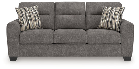 Olten Graphite Chenille Sofa close-up fabric detail