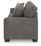 Olten Graphite Chenille Sofa side alternate view
