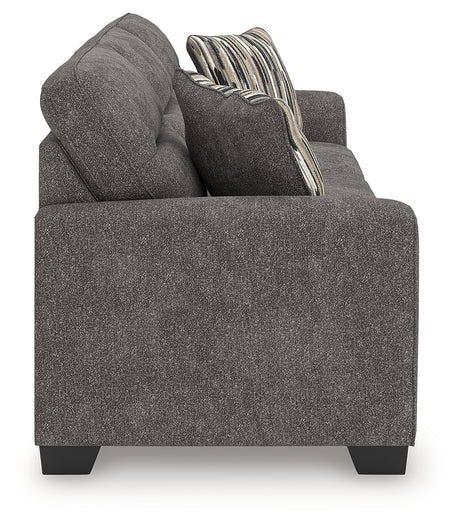 Olten Graphite Chenille Sofa additional side view